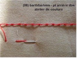 manuel point arriere dos - atelier couture M.Barth