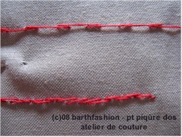 manuel point piqure dos - atelier couture M.Barth